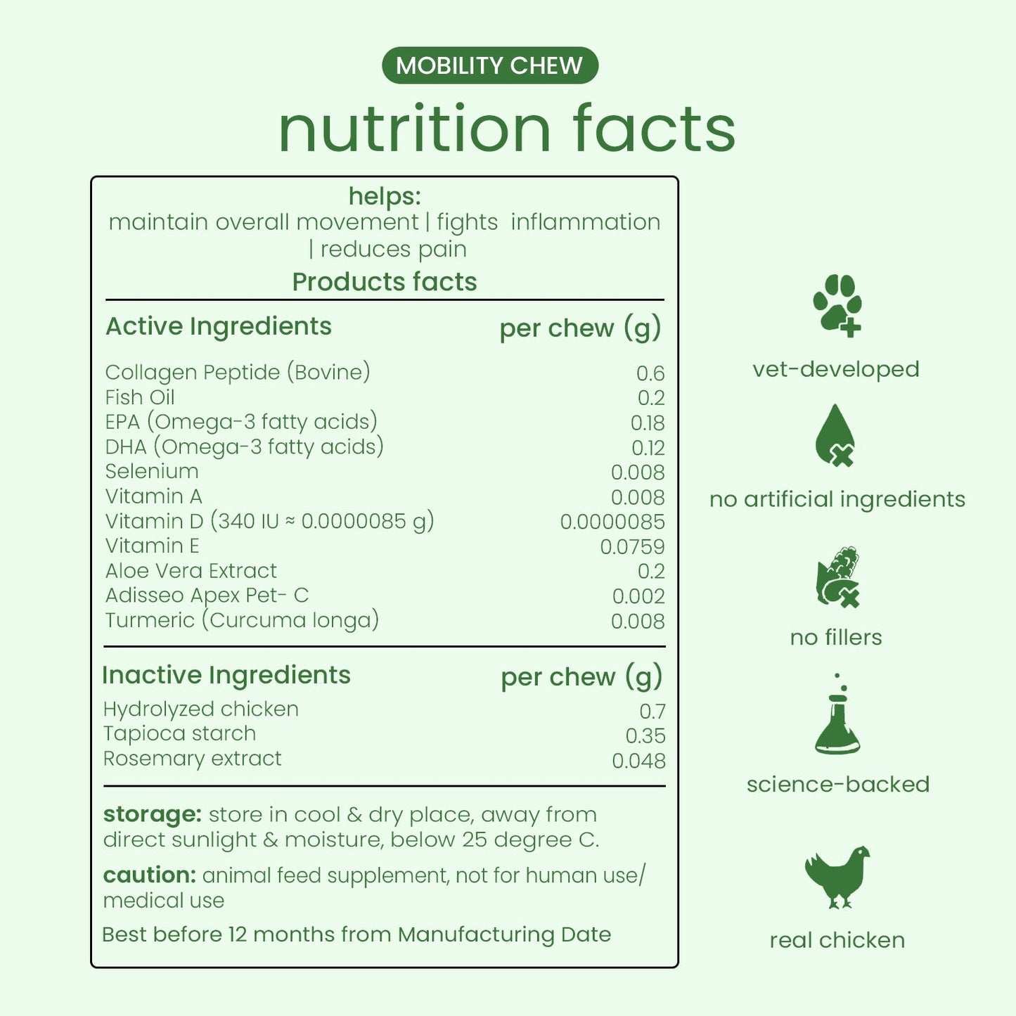 Nootie+ Joint & Bone Mobility Chews Supplement for Dogs