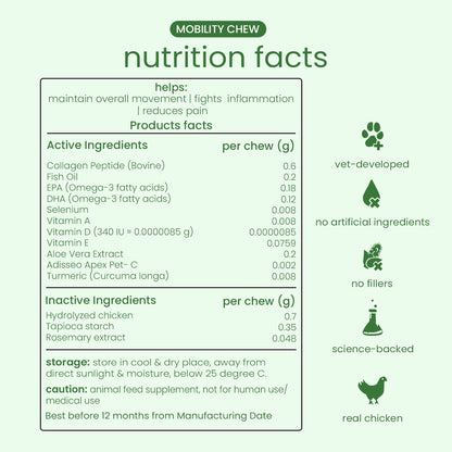 Nootie+ Joint & Bone Mobility Chews Supplement for Dogs