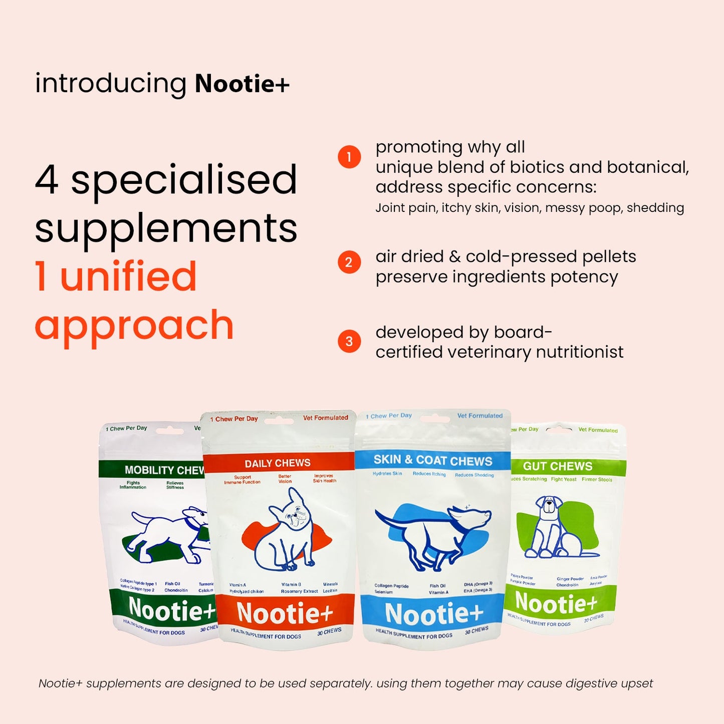 Nootie+ Multivitamin Daily Chews Supplement for Dogs