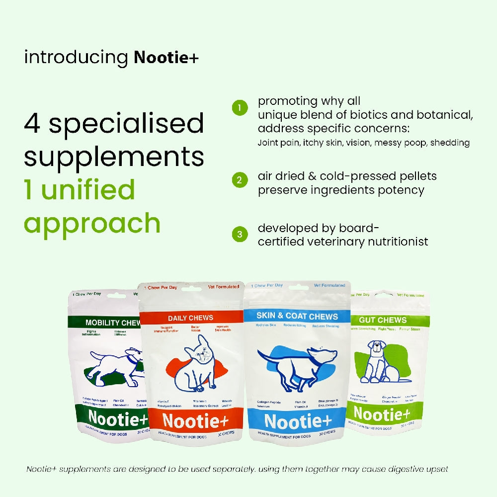 Nootie+ Digestive & Probiotic Gut Chew Supplement for Dogs