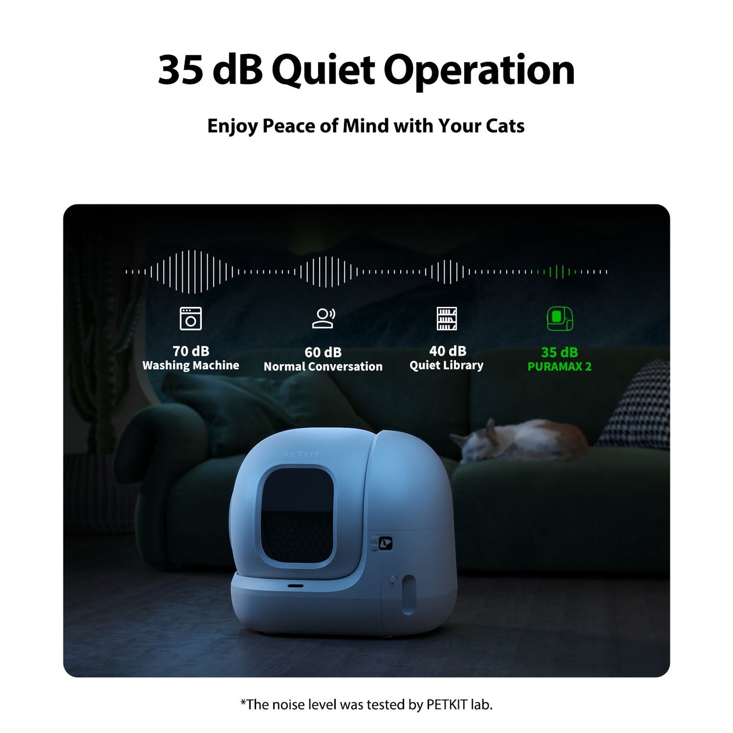 Petkit PuraMax2 Automatic Self Cleaning App Controlled 2.4G WiFi Litter Box for Cats (White)