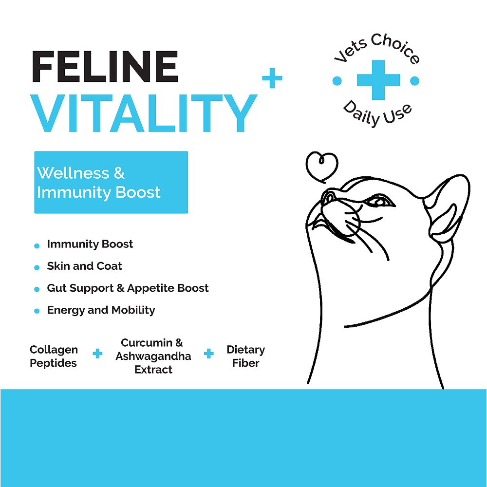 Goofy Tails Chicken Flavoured Feline Vitality + Wellness & Immunity Booster Supplement for Cats
