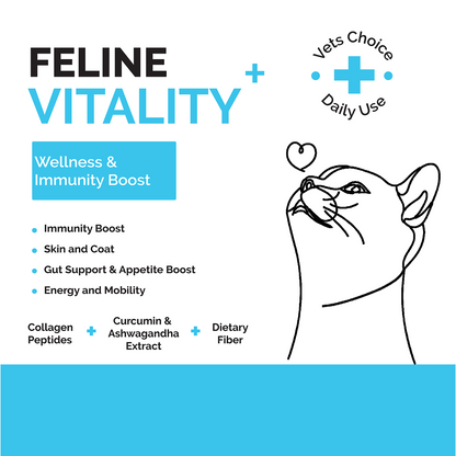 Goofy Tails Chicken Flavoured Feline Vitality + Wellness & Immunity Booster Supplement for Cats