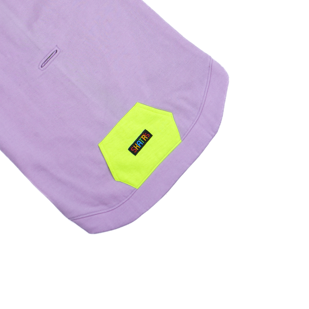 Skatrs Lilac Pop In-Style Hoodie For Dogs and Cats(Lilac & Neon Green)