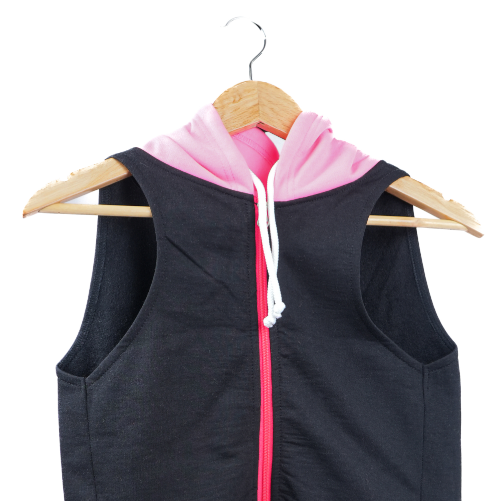 Skatrs Midnight Pop In-Style Hoodie For Dogs and Cats (Black & Neon Pink)