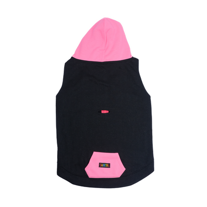 Skatrs Midnight Pop In-Style Hoodie For Dogs and Cats (Black & Neon Pink)