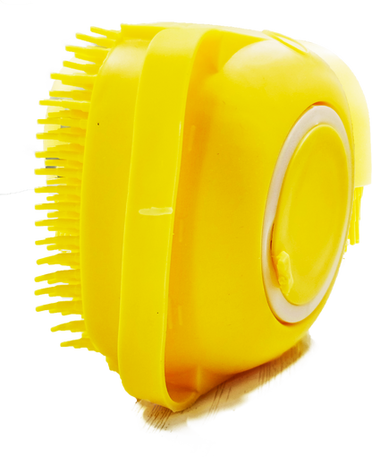 Beaphar Shampoo Bath Silicone Brush for Dogs and Cats (Yellow)